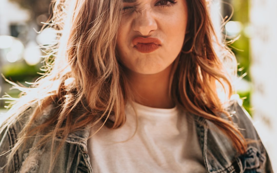 woman making funny face